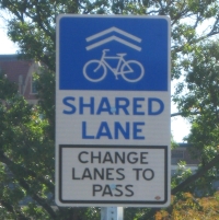 Sharrows signage