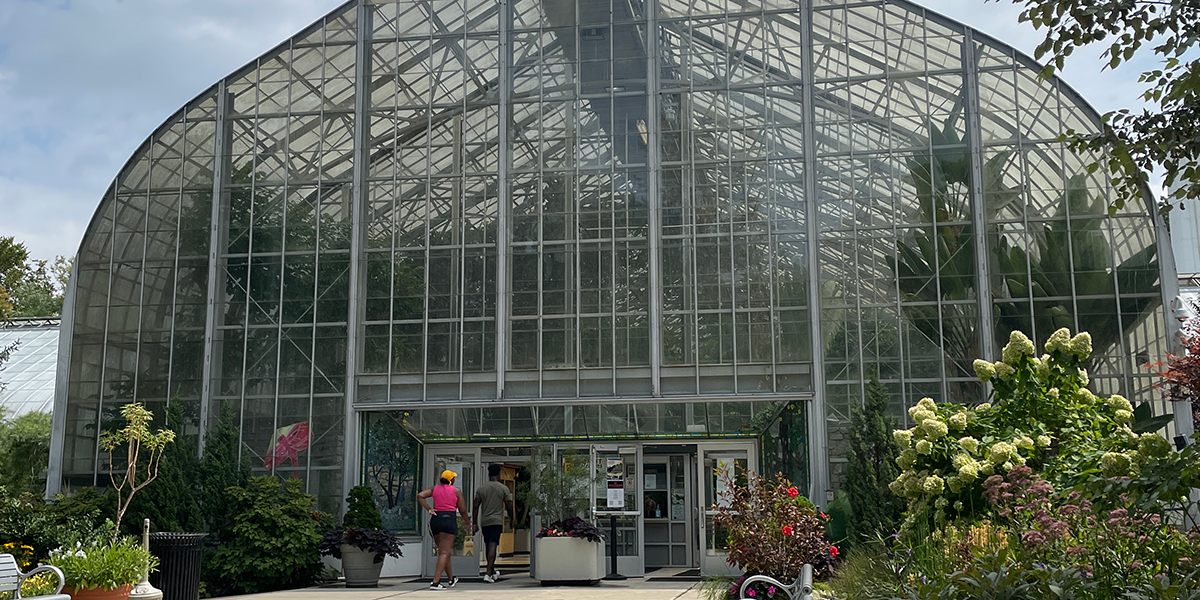 Outside of Krohn Conservatory