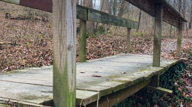 Bridge Removal at Ault Park Valley Trail