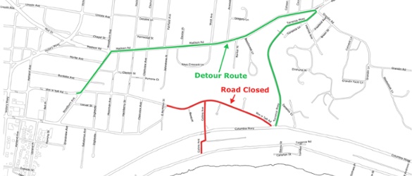 Taft Road and Collins Ave. Closed 7/25 through 8/3