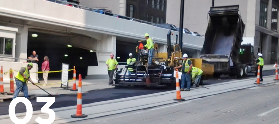 Street Rehab Step 3: Asphalt Leveling