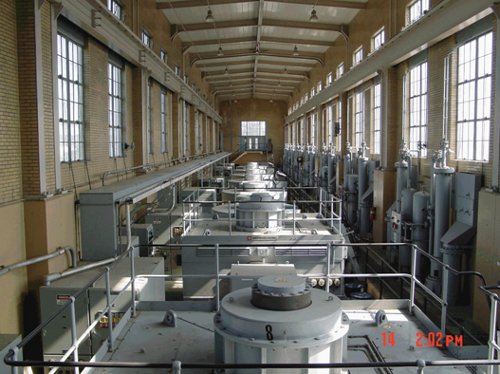 Pumps Inside Barrier Dam