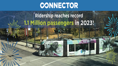 Connector Ridership Jumps 30% to Record 1.1 Million Passengers in 2023